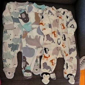 Carter's Fleece Footie PJs Bundle